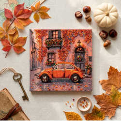 Mid-sized bead embroidery kit - Autumn Neighborhood AAMB-147