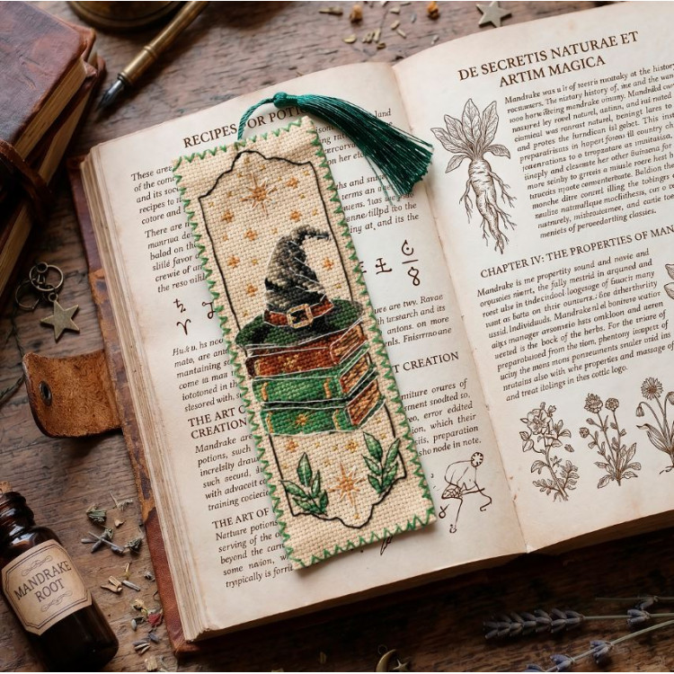Cross-stitch kit Bookmark "Power of three" 6.5 х 18 cm AAHK-003