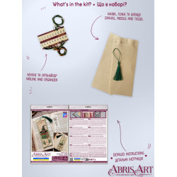 Cross-stitch kit Bookmark "Power of three" 6.5 х 18 cm AAHK-003