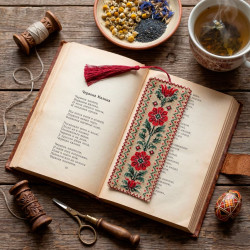 Cross-stitch kit Bookmark "Floral talisman" 6.5 х 18 cm AAHK-002