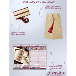 Cross-stitch kit Bookmark "Floral talisman" 6.5 х 18 cm AAHK-002