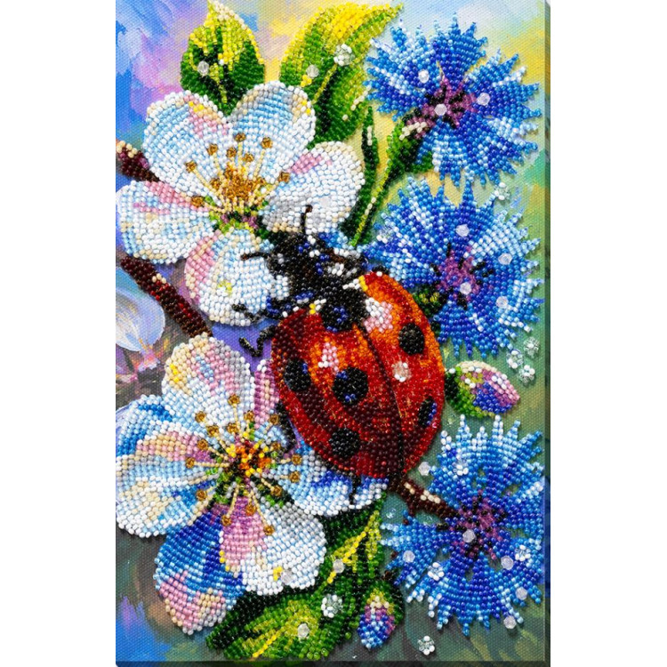 Main Bead Embroidery Kit "Among Cornflowers" 16 x 24 cm AAB-984