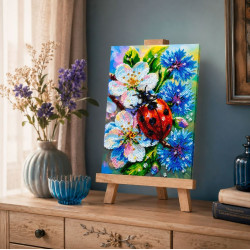 Main Bead Embroidery Kit "Among Cornflowers" 16 x 24 cm AAB-984