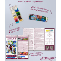 Main Bead Embroidery Kit "Among Cornflowers" 16 x 24 cm AAB-984