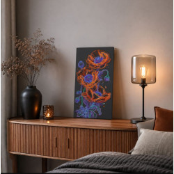 Main Bead Embroidery Kit "Neon poppies" 26 x 53 cm AAB-982