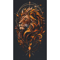 Main Bead Embroidery Kit "The King of Beasts" 30 x 54 cm AAB-983