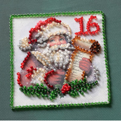 Main Bead Embroidery Kit "Christmas Advent calendar" 30 x 85 cm AAB-978