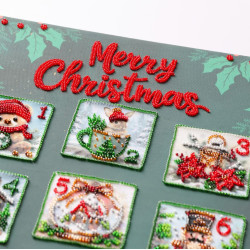Main Bead Embroidery Kit "Christmas Advent calendar" 30 x 85 cm AAB-978