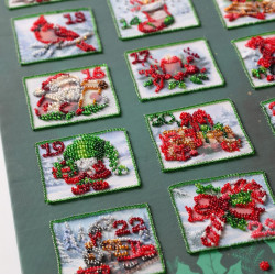 Main Bead Embroidery Kit "Christmas Advent calendar" 30 x 85 cm AAB-978