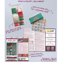 Main Bead Embroidery Kit "Christmas Advent calendar" 30 x 85 cm AAB-978
