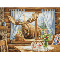 Cross Stitch Kit "Unexpected Cabin Guest" 27x20 cm SG731