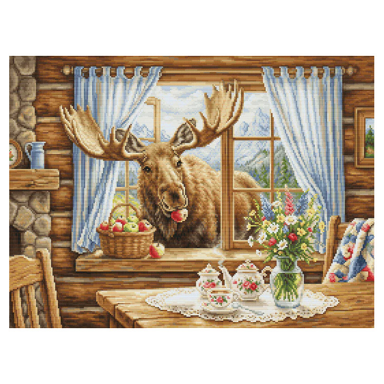 Cross Stitch Kit "Unexpected Cabin Guest" 27x20 cm SG731