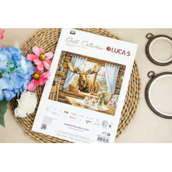 Cross Stitch Kit "Unexpected Cabin Guest" 27x20 cm SG731