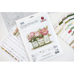 Cross Stitch Kit "Little by Little Blooming" 27x20 cm SBA7065