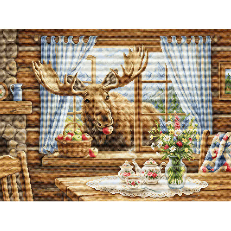 Cross Stitch Kit "Unexpected Cabin Guest" 43x32 cm SB731