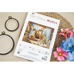 Cross Stitch Kit "Unexpected Cabin Guest" 43x32 cm SB731