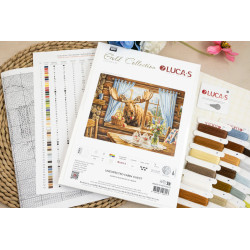 Cross Stitch Kit "Unexpected Cabin Guest" 43x32 cm SB731