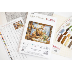 Cross Stitch Kit "Unexpected Cabin Guest" 43x32 cm SB731