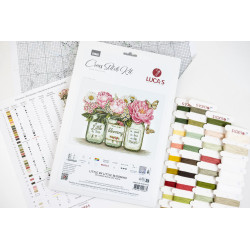 Cross Stitch Kit "Little by Little Blooming" 33x24 cm SB7065