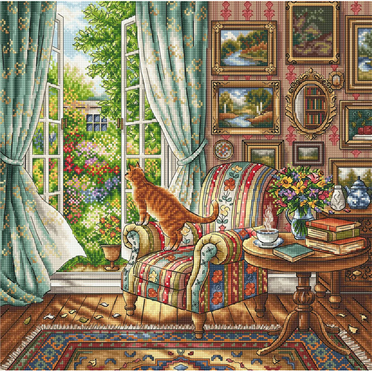 Cross stitch kit "Sunny Morning" 32.70 × 32.54 cm AVA-P164