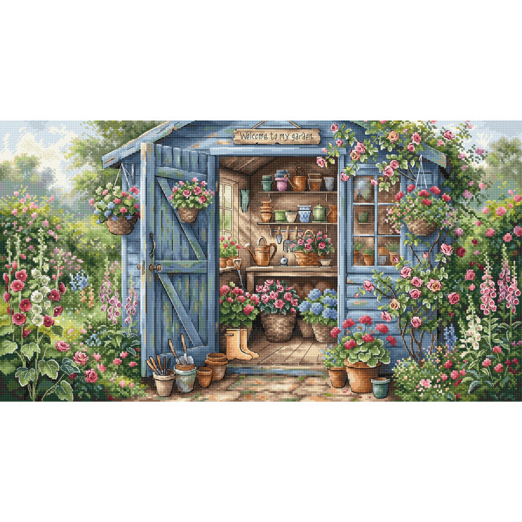 Cross stitch kit "Garden in Bloom" 47.63 × 25.72 cm AVA-P132