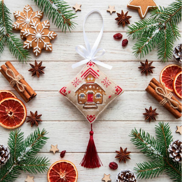 Cross-stitch kits three-dimensional decoration "Christmas Treat" AAHT-005