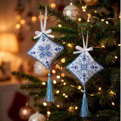 Cross-stitch kits three-dimensional decoration "Frosty Ornament" AAHT-003