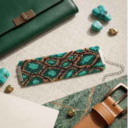 Main Bead Embroidery Kit Collar “Serpentarium” 15 х 4.7 cm AADB-013