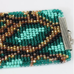 Main Bead Embroidery Kit Collar “Serpentarium” 15 х 4.7 cm AADB-013