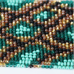 Main Bead Embroidery Kit Collar “Serpentarium” 15 х 4.7 cm AADB-013