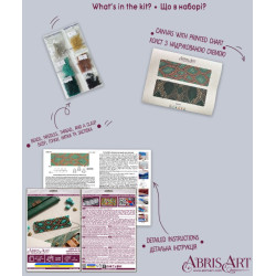 Main Bead Embroidery Kit Collar “Serpentarium” 15 х 4.7 cm AADB-013