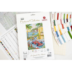 Cross Stitch Kit "F1 Grand Prix Monaco" 17.5 x 26 cm SBPK05