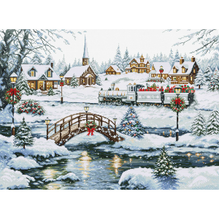 Cross Stitch Kit "Icy Lights" 48 x 35 cm SBU5111