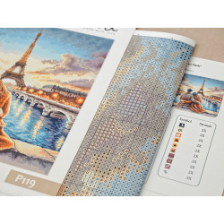 Cross stitch kit "Sunset in Paris" 28.57 × 28.57 cm AVA-P119