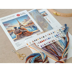Cross stitch kit "Sunset in Paris" 28.57 × 28.57 cm AVA-P119