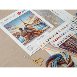 Cross stitch kit "Sunset in Paris" 28.57 × 28.57 cm AVA-P119