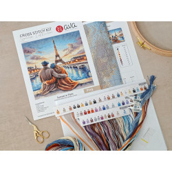Cross stitch kit "Sunset in Paris" 28.57 × 28.57 cm AVA-P119
