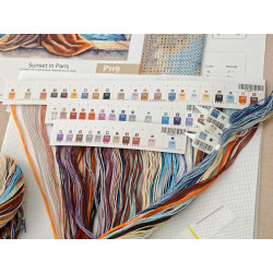 Cross stitch kit "Sunset in Paris" 28.57 × 28.57 cm AVA-P119