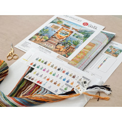 Cross-Stitch kit "Home is Where We Park It" 28.57 × 28.57 cm AVA-P017