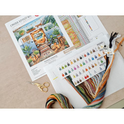 Cross-Stitch kit "Home is Where We Park It" 28.57 × 28.57 cm AVA-P017