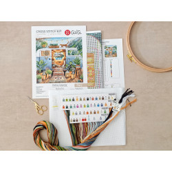 Cross-Stitch kit "Home is Where We Park It" 28.57 × 28.57 cm AVA-P017