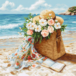 Petit Point Kit "Azure beach" 18 x 18 cm SG735