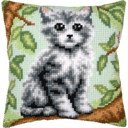 Cross stitch cushion kit "Kitten" 40 x 40 cm PN/0211917