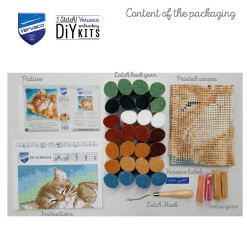 Latch hook cushion kit "Cat purring" 40 x 40 cm PN/0189644