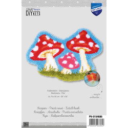 Latch hook shaped rug kit "Mushrooms" 70 x 50 cm PN/0154686
