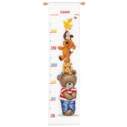 Counted cross stitch kit "Popcorn and friends" 18 x 70 cm PN/0202257