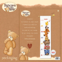 Counted cross stitch kit "Popcorn and friends" 18 x 70 cm PN/0202257