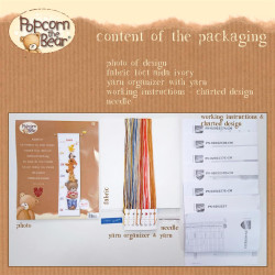 Counted cross stitch kit "Popcorn and friends" 18 x 70 cm PN/0202257
