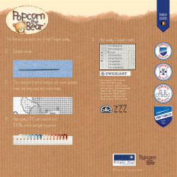 Counted cross stitch kit "Popcorn and friends" 18 x 70 cm PN/0202257