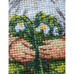 Cross stitch kit "Blossom Gnome" 20x20 cm SRA1042